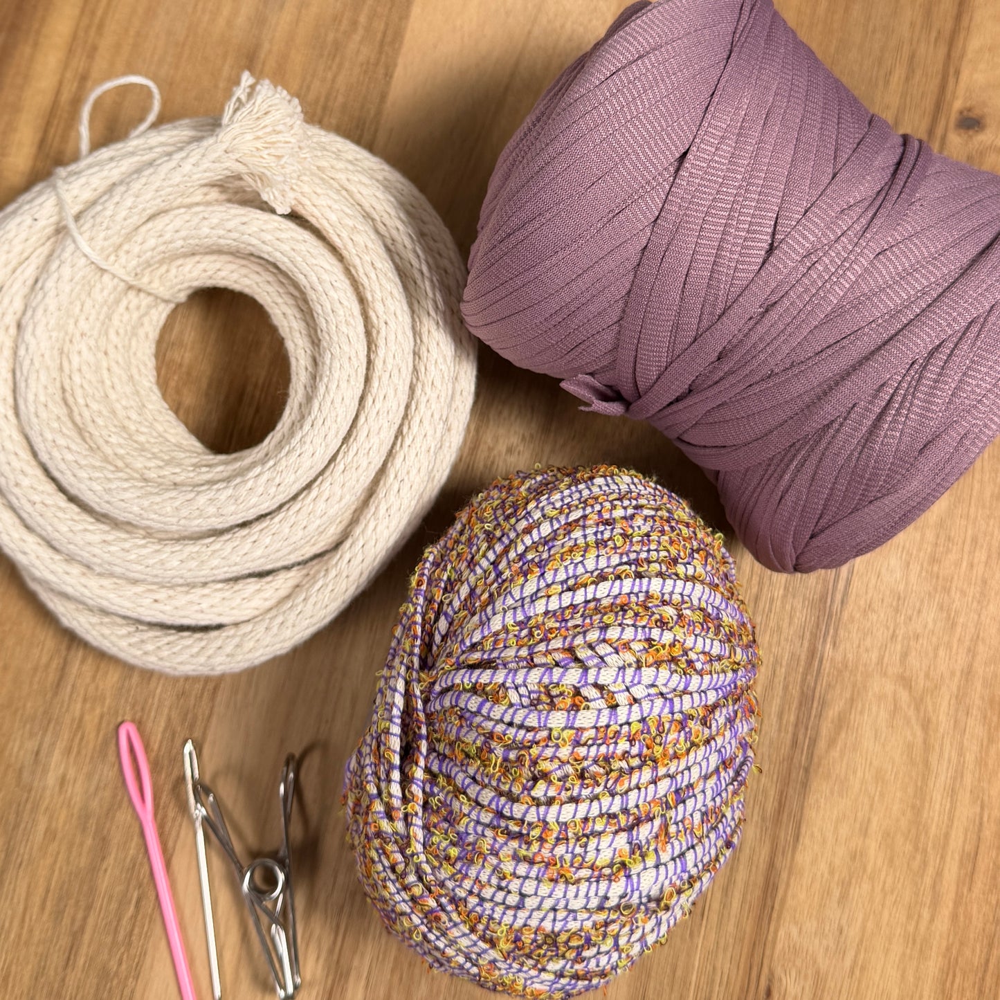 Ribbon + T-Shirt Yarn Coiled Basket Kit - Limited Edition