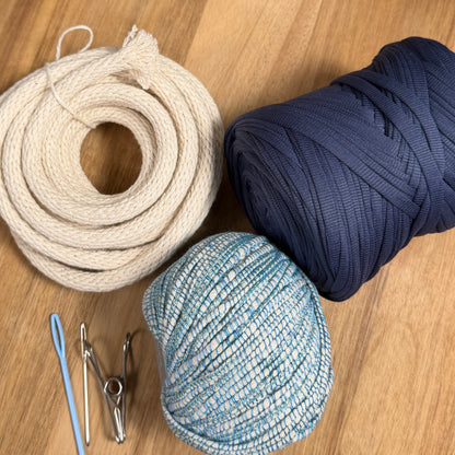 Ribbon + T-Shirt Yarn Coiled Basket Kit - Limited Edition