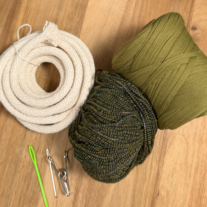 Ribbon + T-Shirt Yarn Coiled Basket Kit - Limited Edition