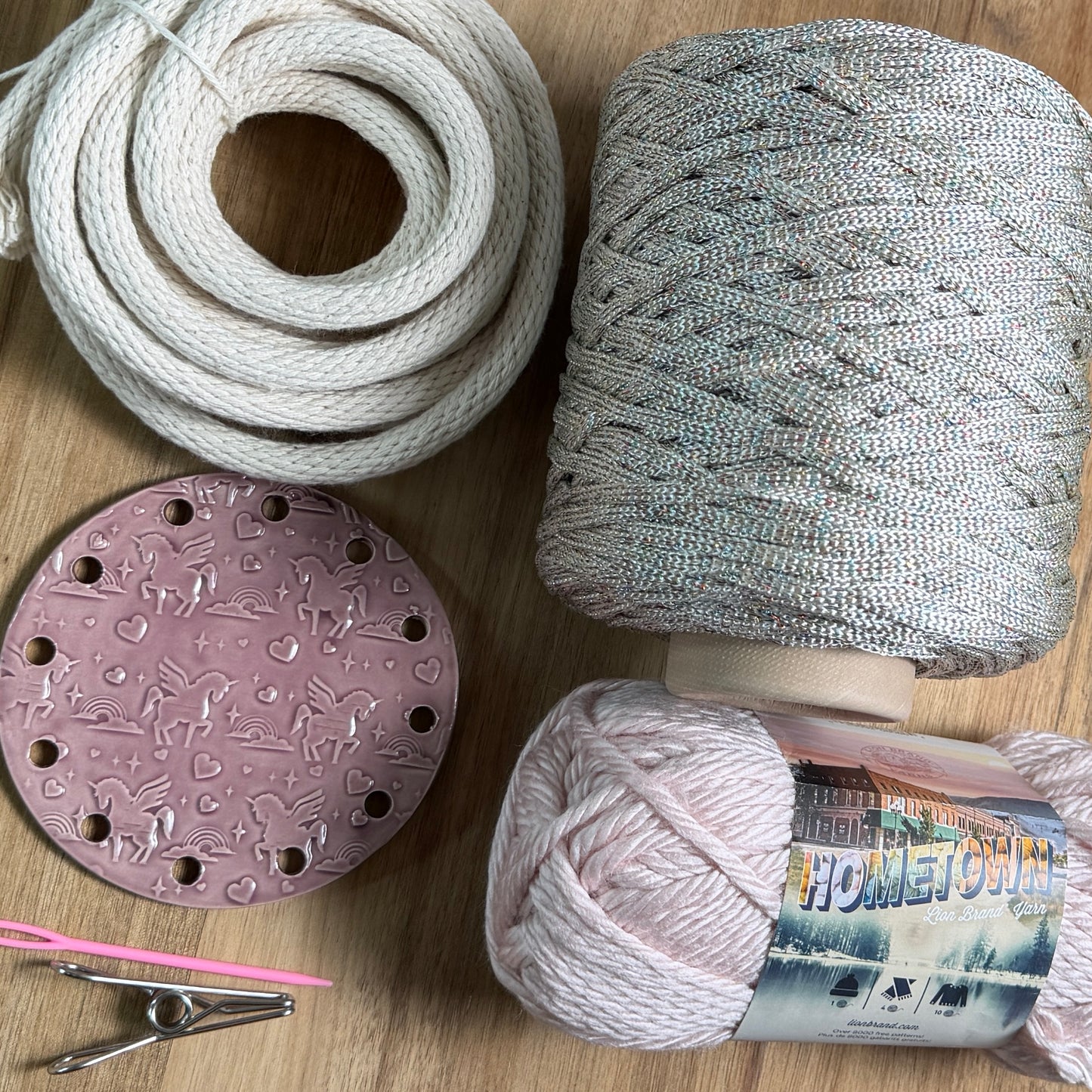 Coiled Basket Bundle with a Ceramic Base