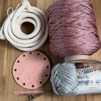 Coiled Basket Bundle with a Ceramic Base