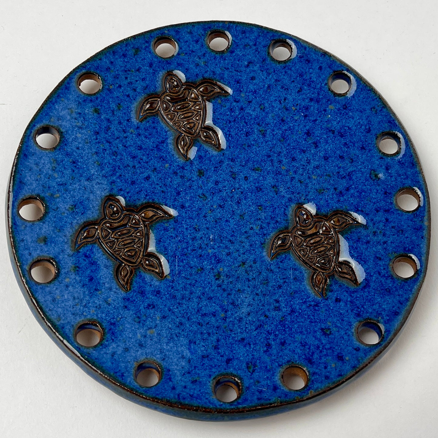 Curved Ceramic Base for Coiled Baskets - 6 inch