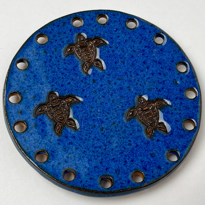 Curved Ceramic Base for Coiled Baskets - 6 inch