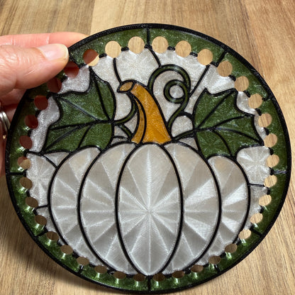 Stained Glass Pumpkin Base for Basket Making