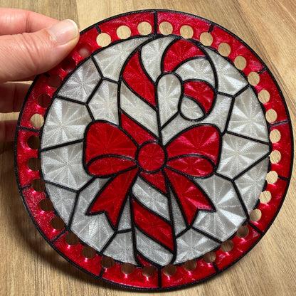 Stained Glass Candy Cane Base for Basket Making