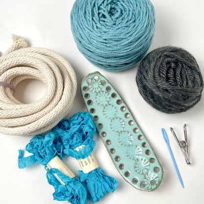 Coiled Basket Bundle with Ceramic Base