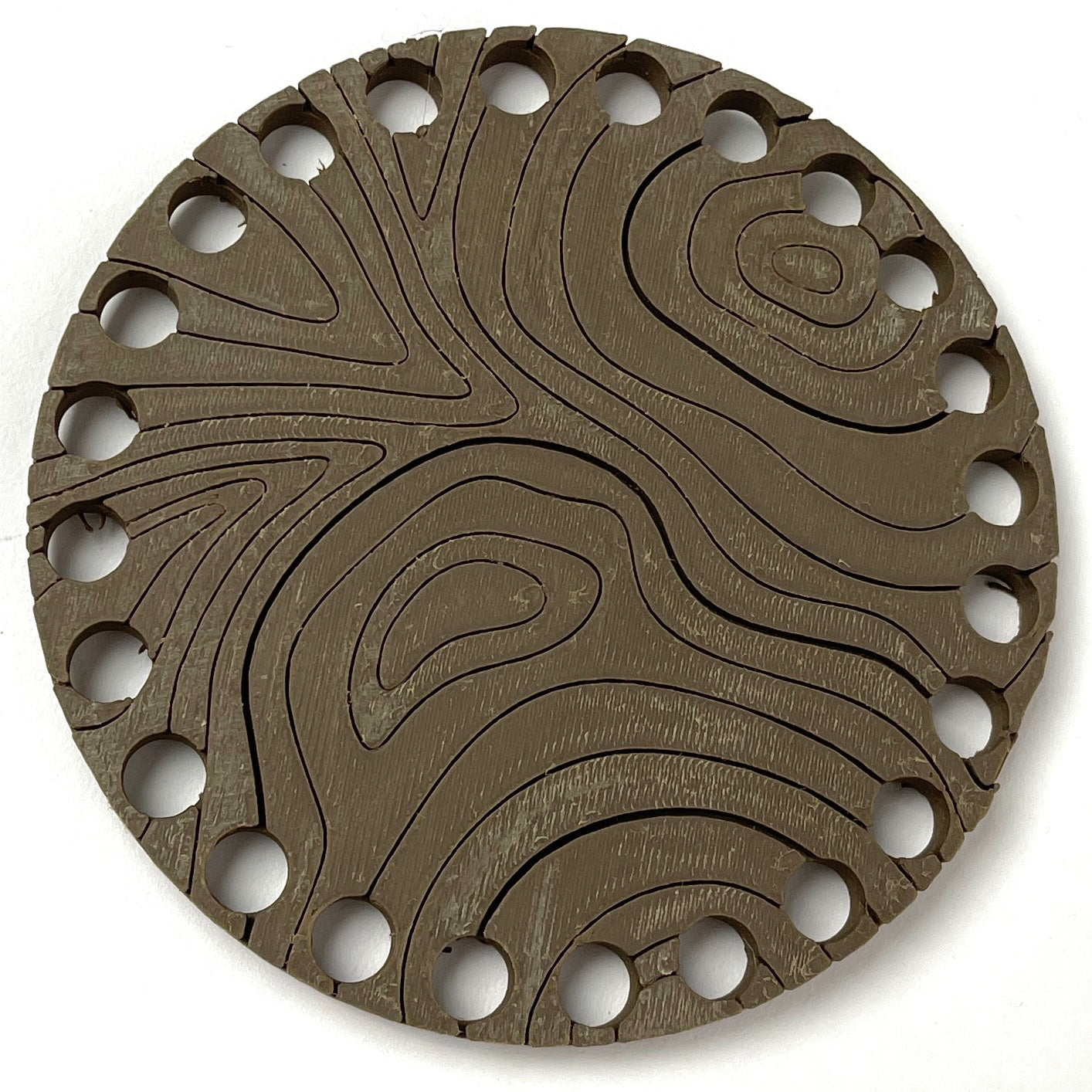 3D Printed Bases for Crochet and Basket Coiling - 4-inch
