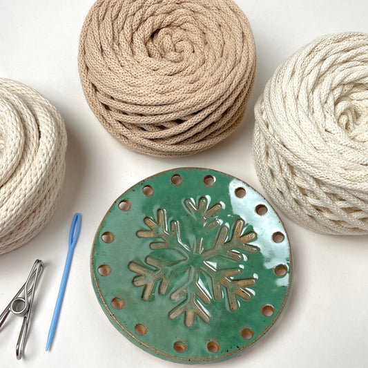 Coiled Basket Bundle with Ceramic Base - Holiday Collection
