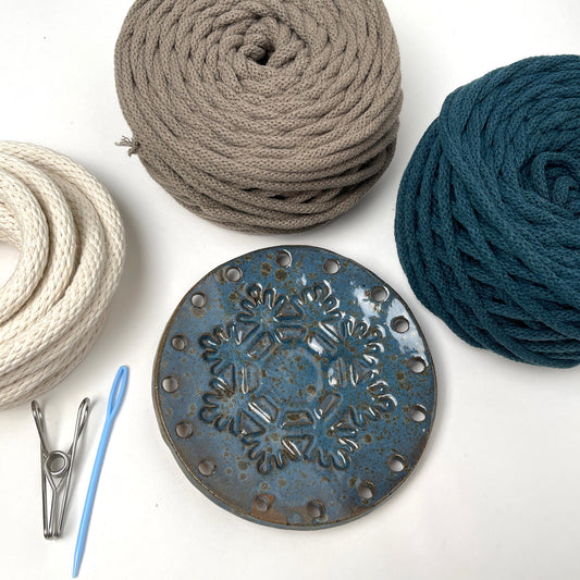 Coiled Basket Bundle with Ceramic Base - Holiday Collection