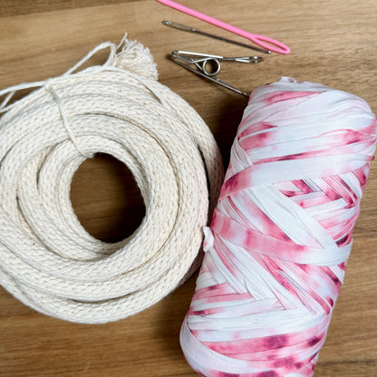 Coiled Basket Weaving Kit with T-Shirt Yarn