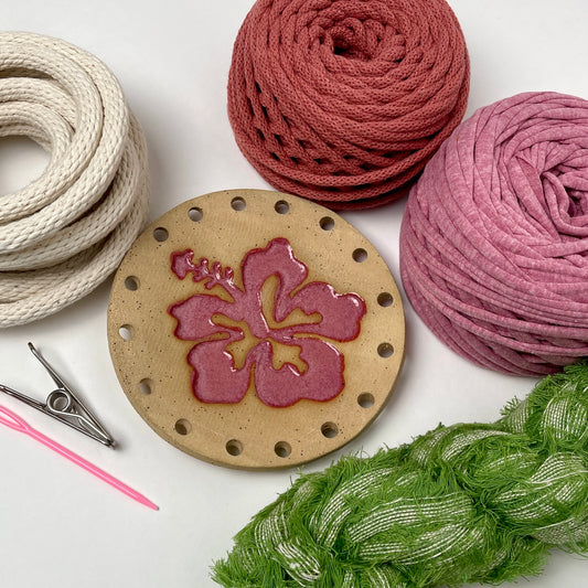 Coiled Basket Bundle with Ceramic Base