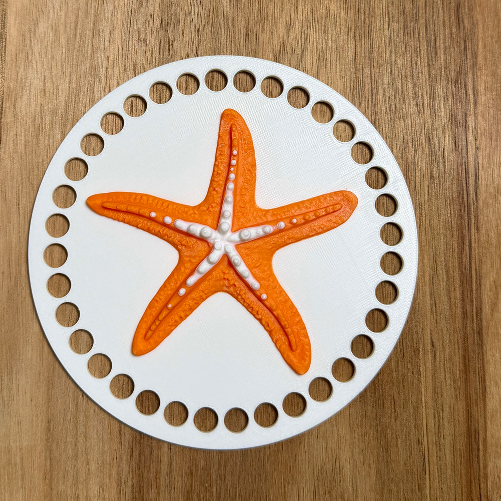 Starfish Base for Basket Coiling and Crochet 5-inch