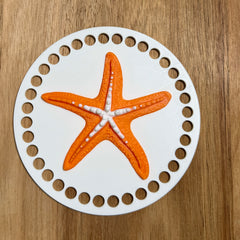 Starfish Base for Basket Coiling and Crochet 5-inch