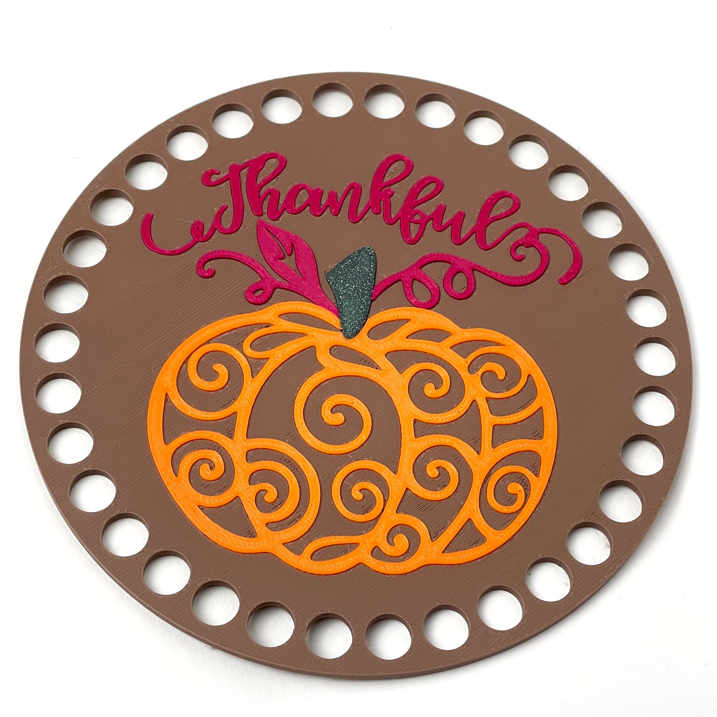 Thankful Base for Basket Coiling and Crochet 6-inch