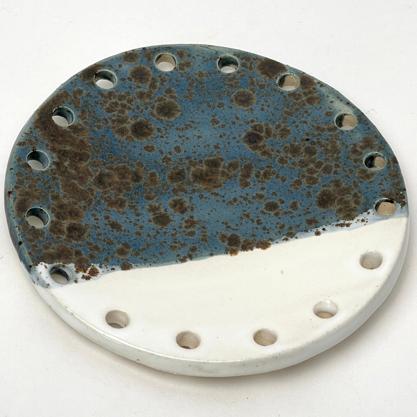 Curved Ceramic Base for Coiled Baskets - 6 inch