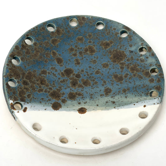 Curved Ceramic Base for Coiled Baskets - 6 inch