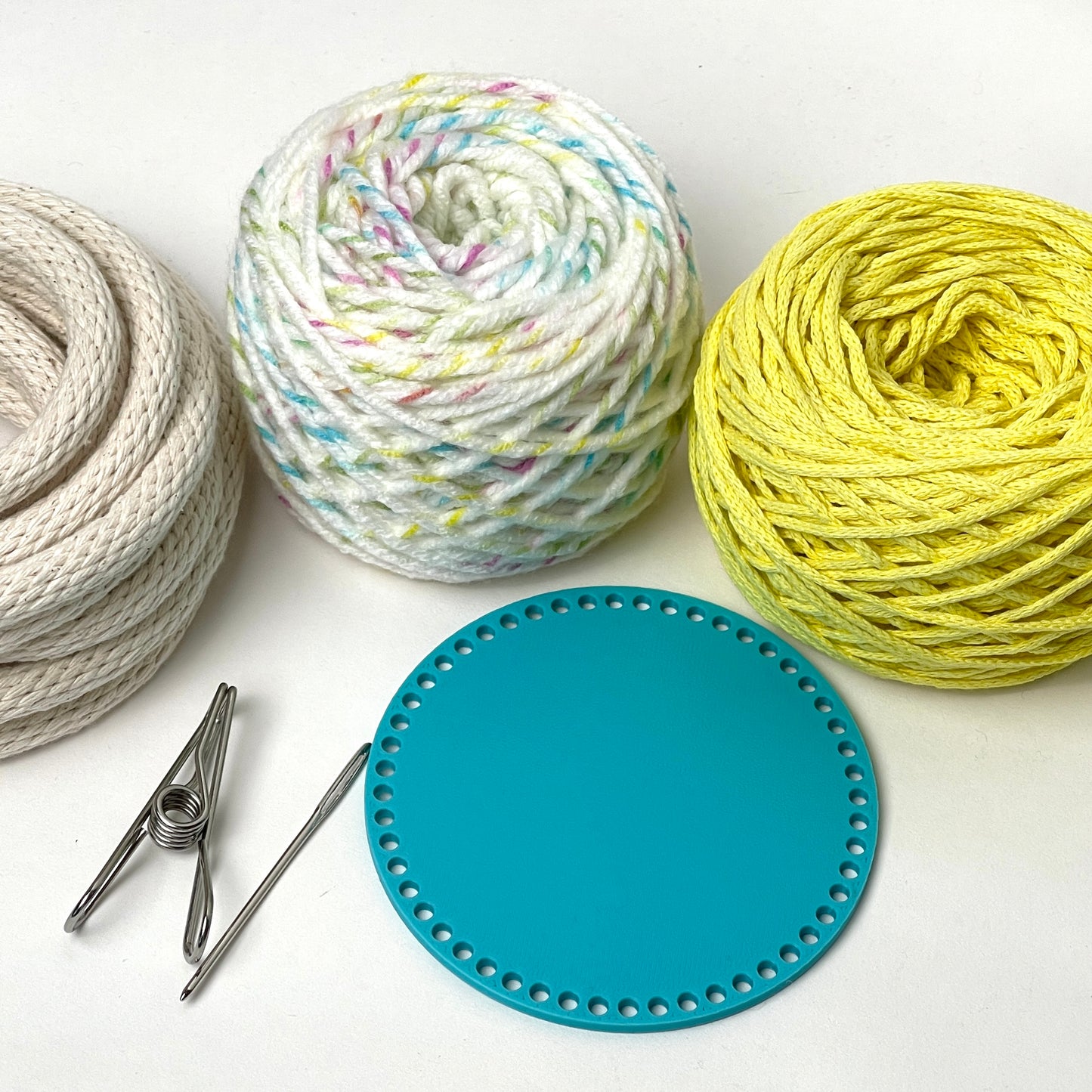 Yarn Coiled Basket Kit with a Base