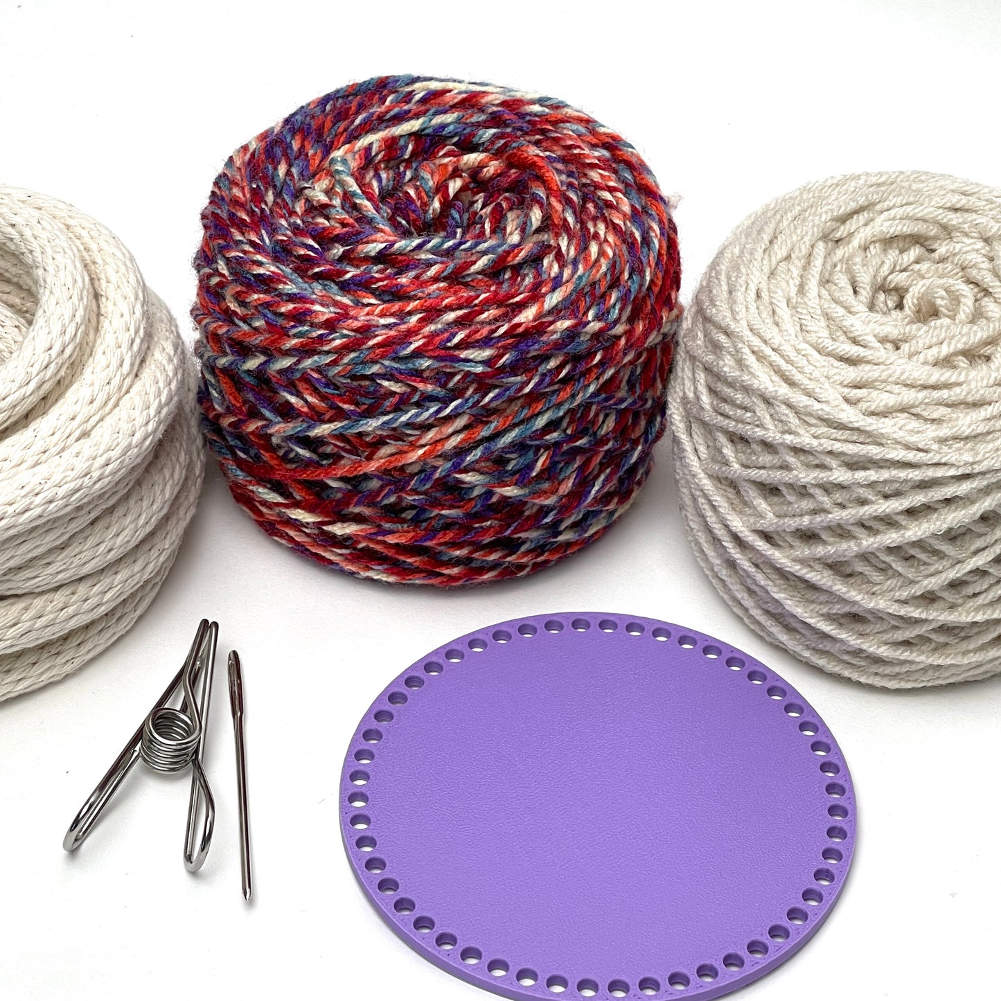 Yarn Coiled Basket Kit with a Base