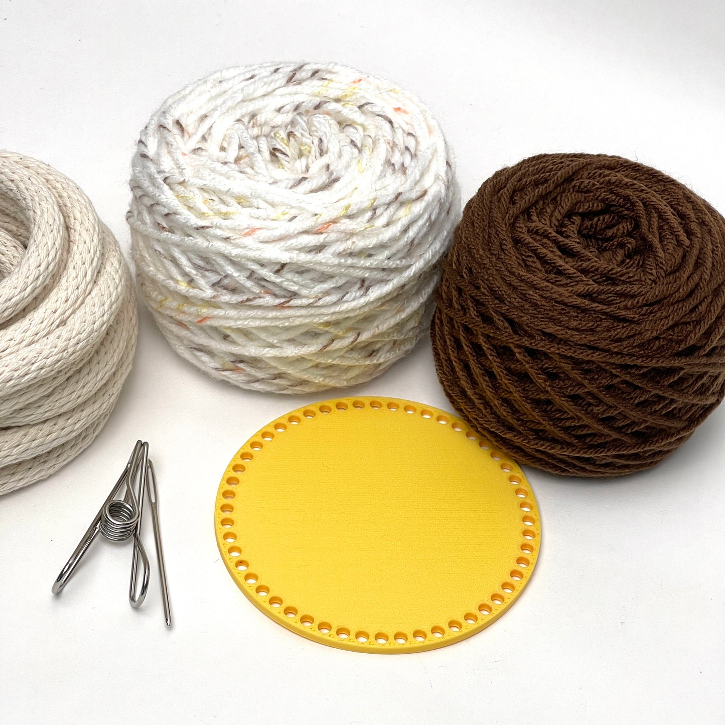 Yarn Coiled Basket Kit with a Base