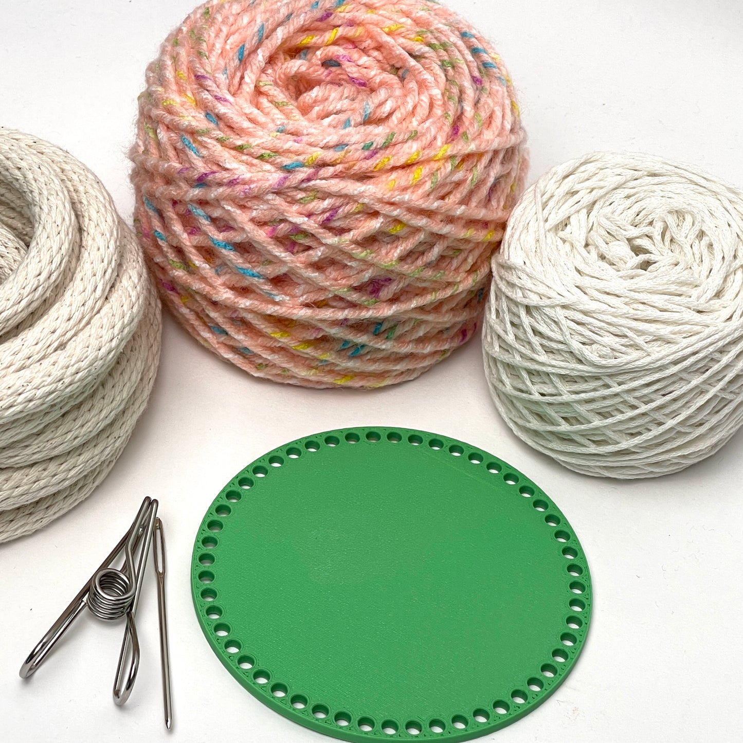 Yarn Coiled Basket Kit with a Base