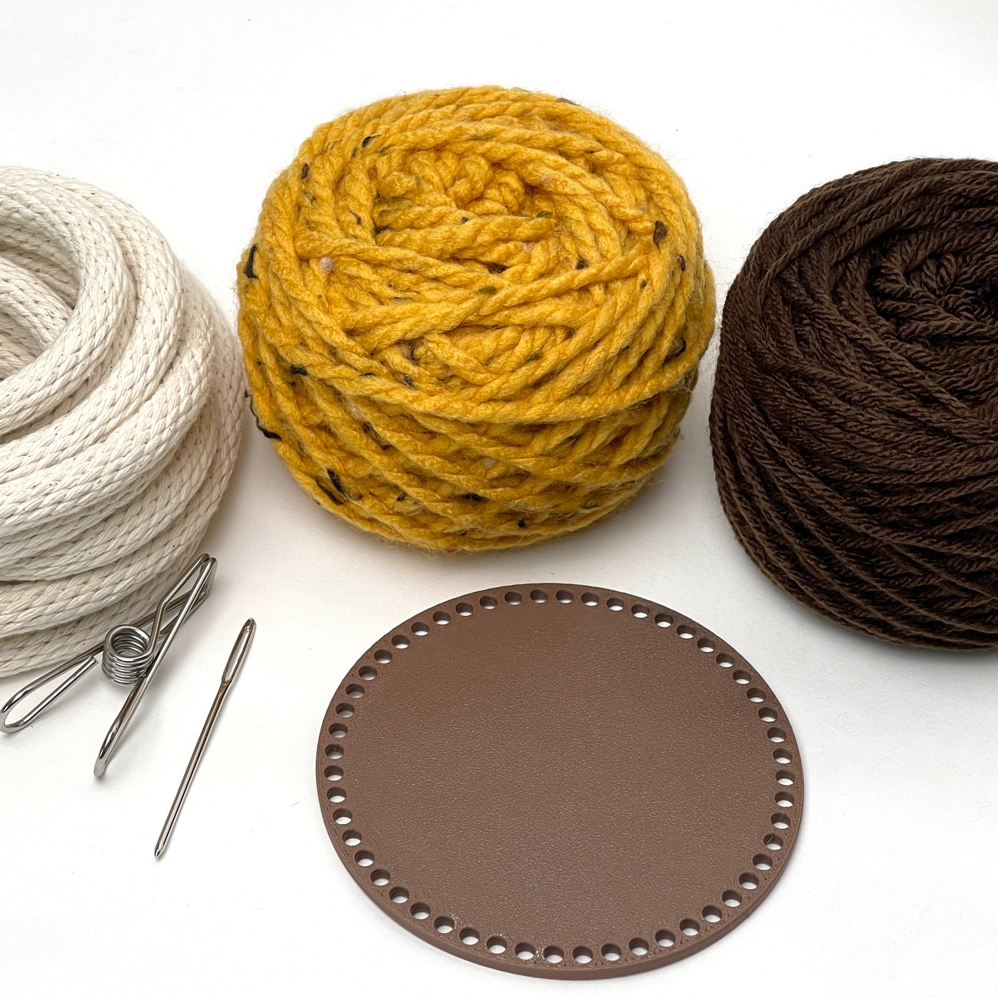 Yarn Coiled Basket Kit with a Base