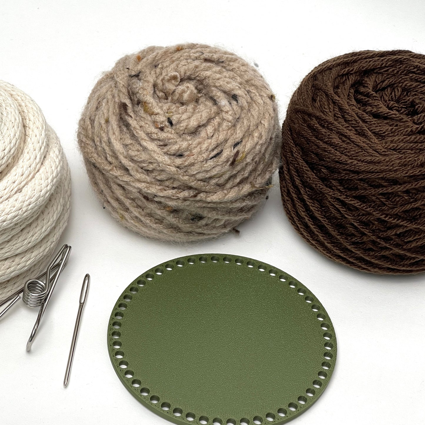 Yarn Coiled Basket Kit with a Base