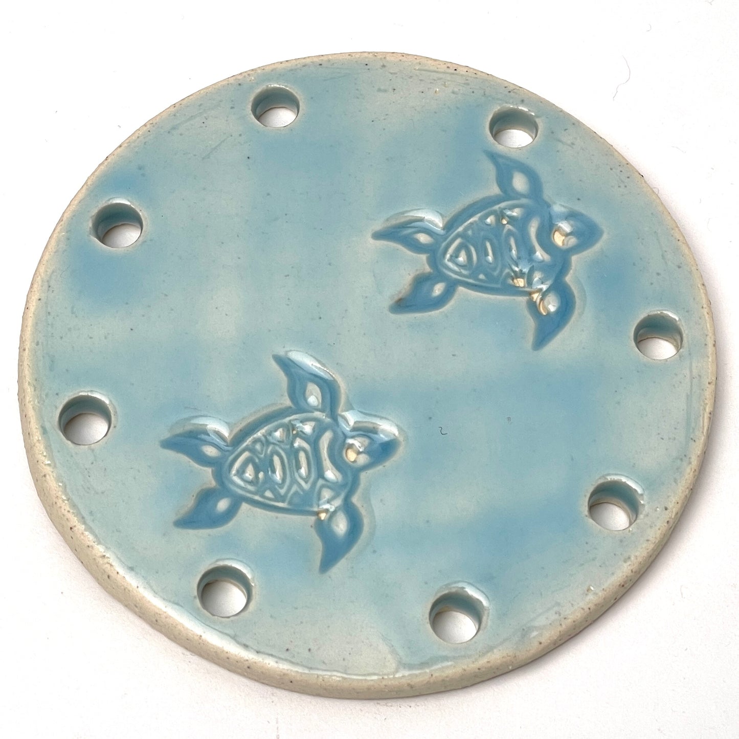 Organic Form Ceramic Base for Basket Coiling & Weaving