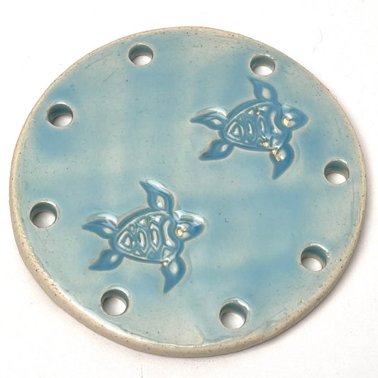 Organic Form Ceramic Base for Basket Coiling & Weaving