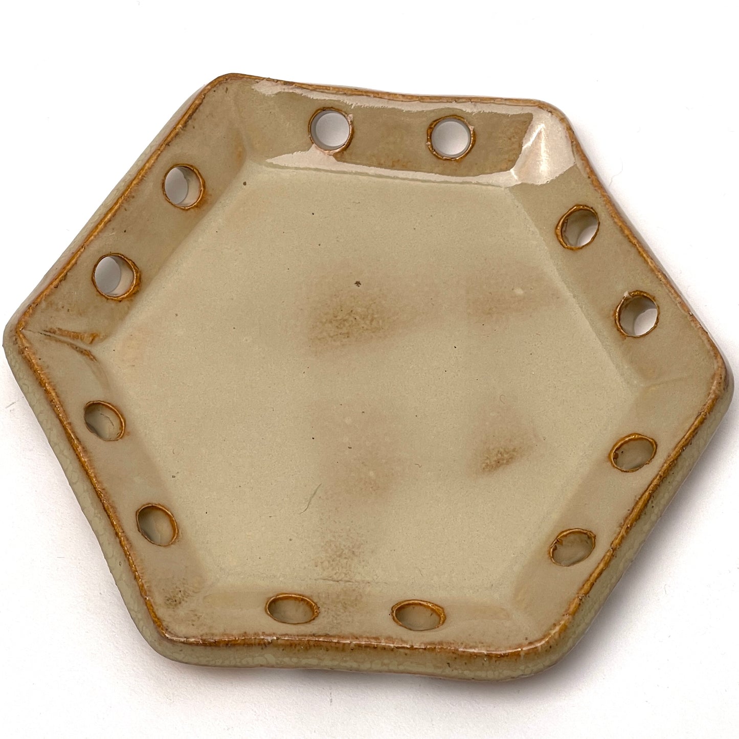 Organic Form Ceramic Base for Basket Coiling & Weaving