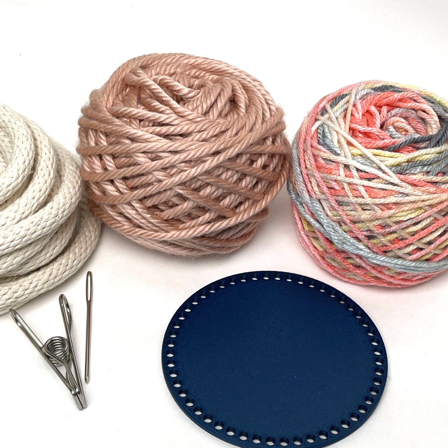 Yarn Coiled Basket Kit with a Base