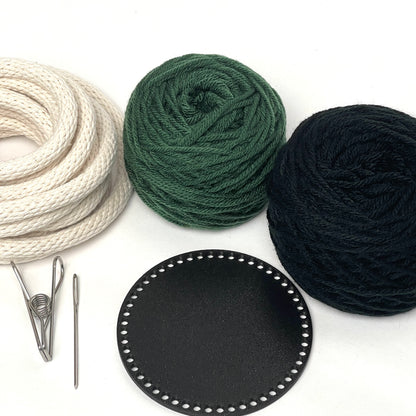 Yarn Coiled Basket Kit with a Base