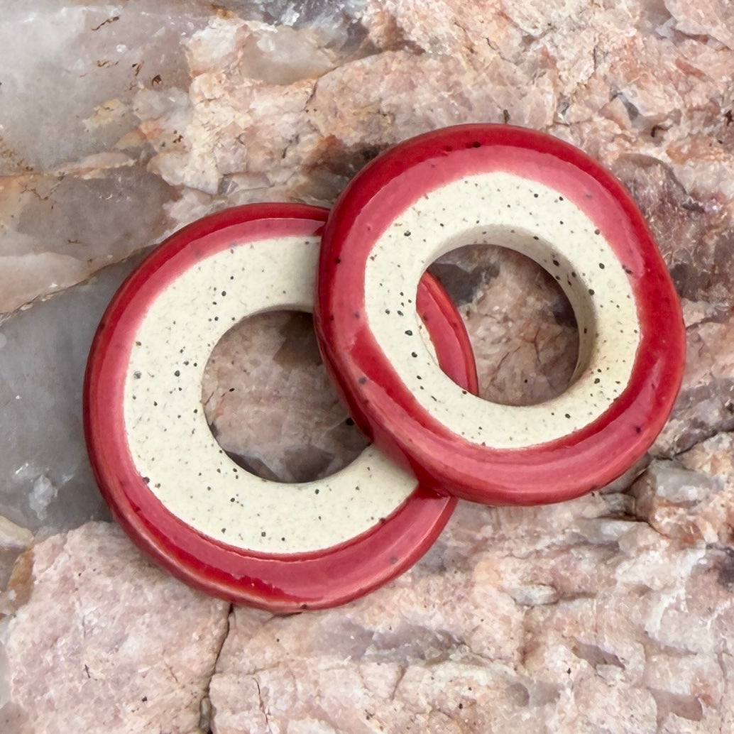 Set of 2 Ceramic Beads