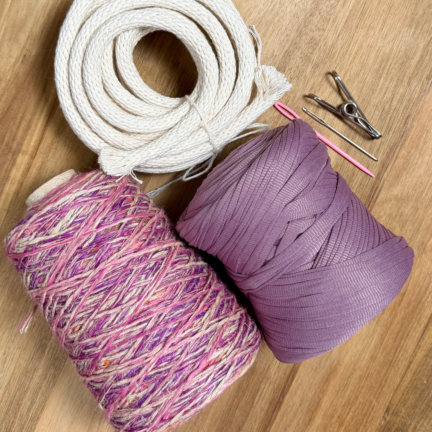 T-Shirt Yarn Mixed Fiber Coiled Basket Kit - Limited Edition