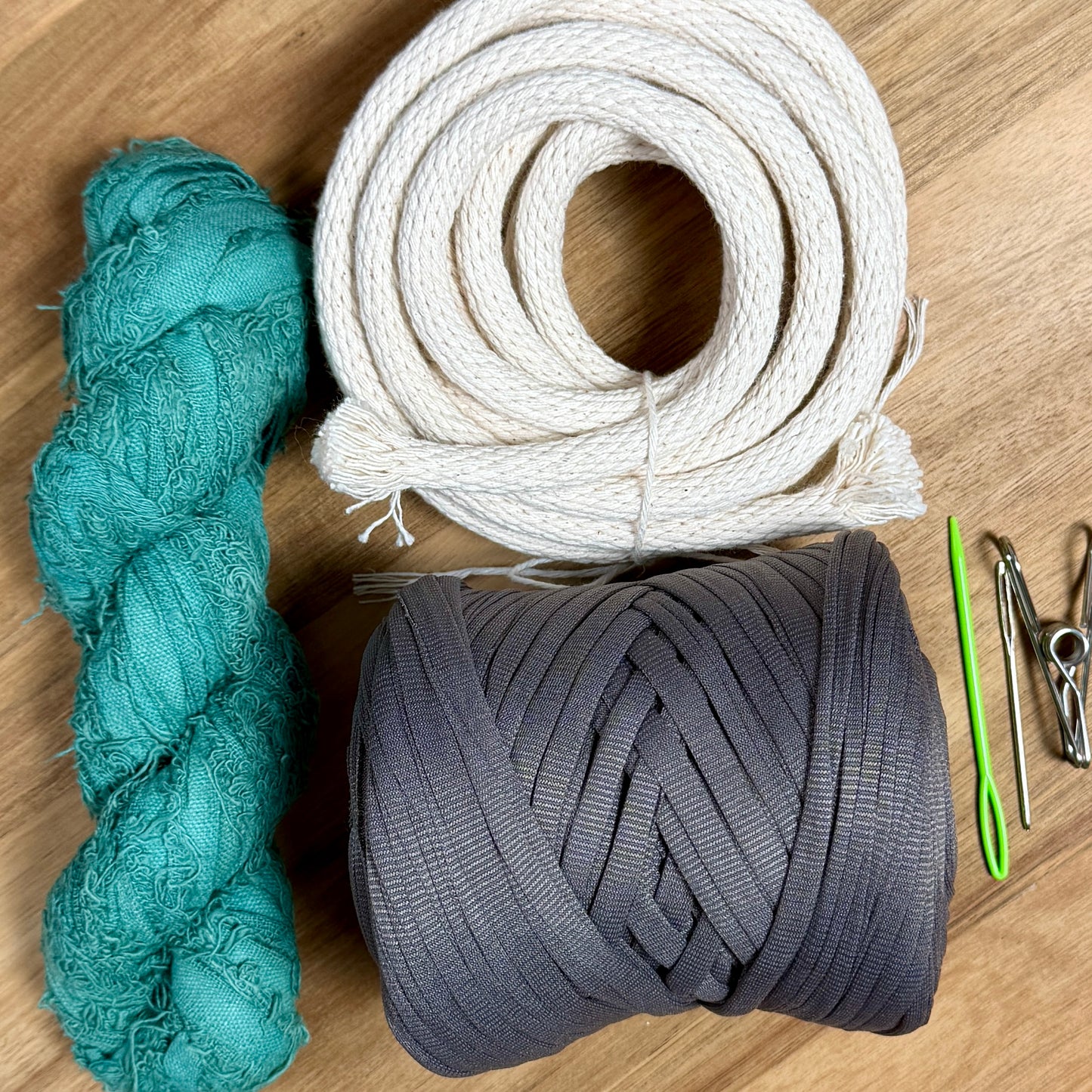 T-Shirt Yarn Mixed Fiber Coiled Basket Kit - Limited Edition