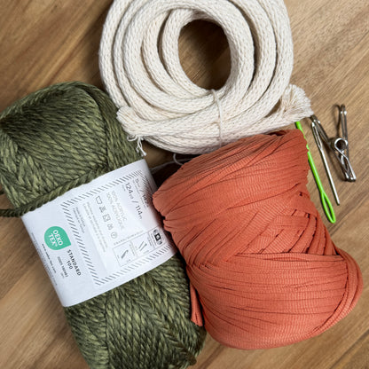 T-Shirt Yarn Mixed Fiber Coiled Basket Kit - Limited Edition