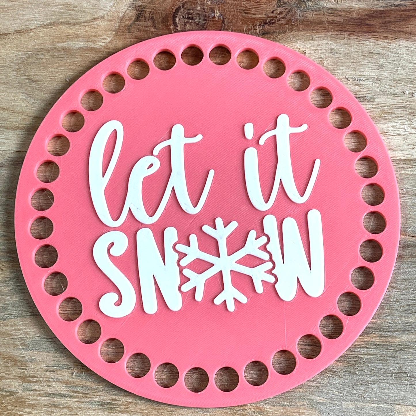 Let it Snow Base for Crochet and Basket Coiling 5-inch