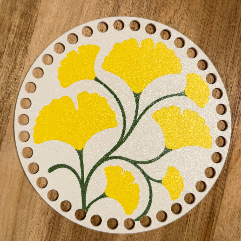 Ginkgo Leaves Base for Basket Making