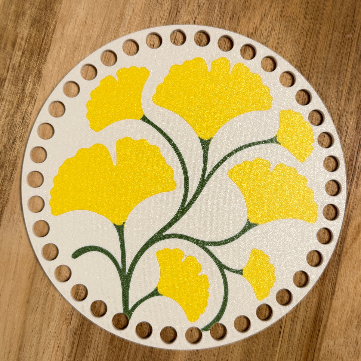 Ginkgo Leaves Base for Basket Making