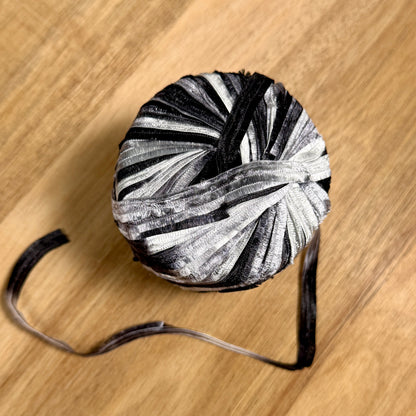 Silver & Black Textured Yarn - Limited Edition