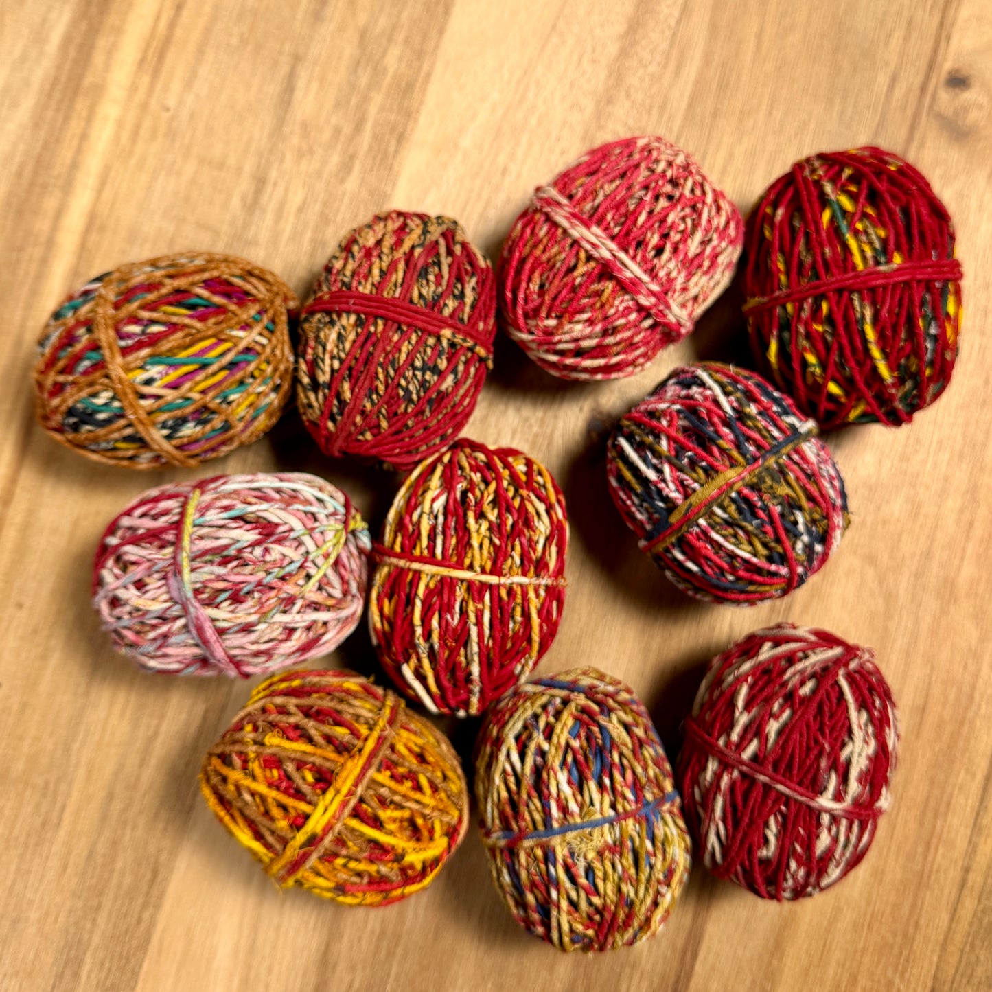 Recycled Sari Twine Balls