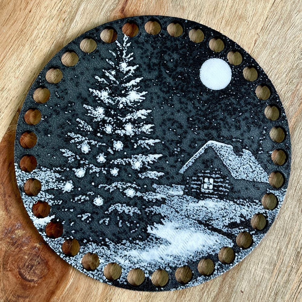 Winter Night Base for Basket Coiling and Crochet 5"