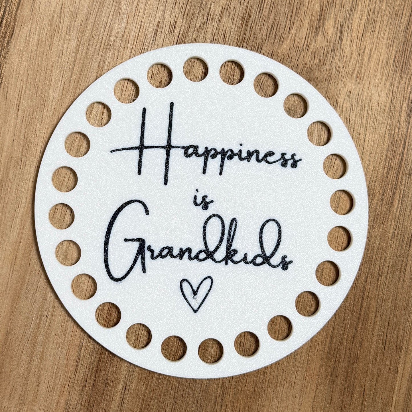 Happiness is Grandkids Base for Basket Making