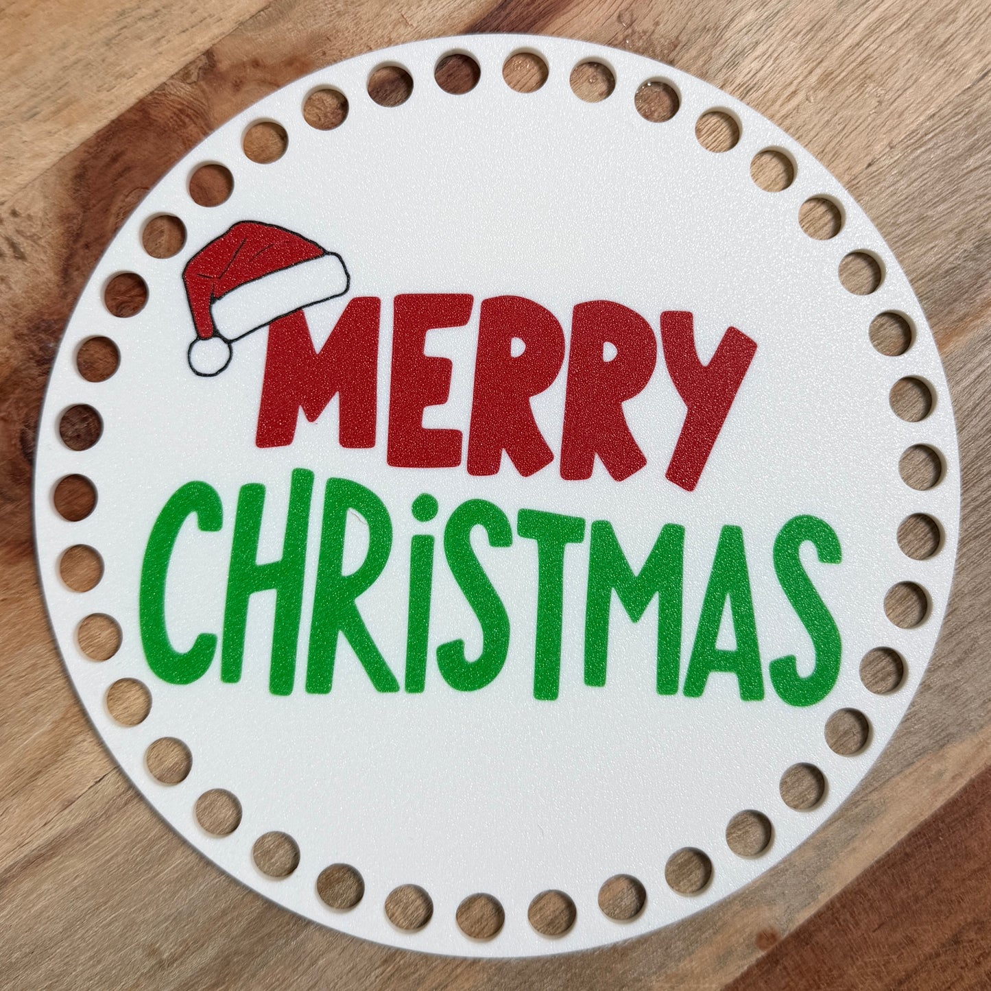 Merry Christmas Santa Hat Base for Basket Making