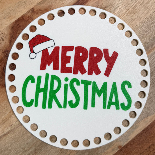 Merry Christmas Santa Hat Base for Basket Making