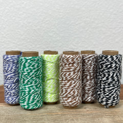 Cotton Bakers Twine 6 Mini Spool Set