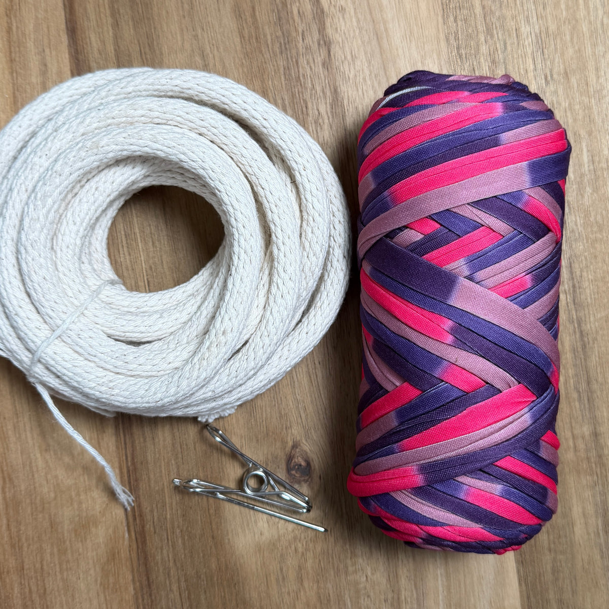 Coiled Basket Weaving Kit with T-Shirt Yarn