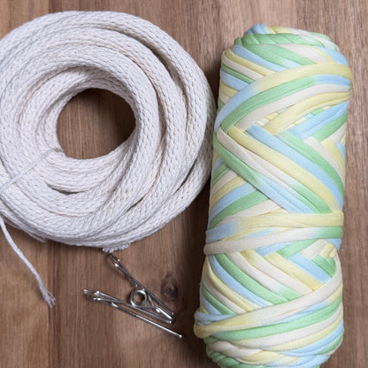 Coiled Basket Weaving Kit with T-Shirt Yarn