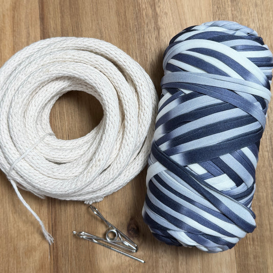 Coiled Basket Weaving Kit with T-Shirt Yarn