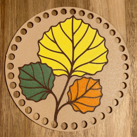 Aspen Leaves Base for Basket Making