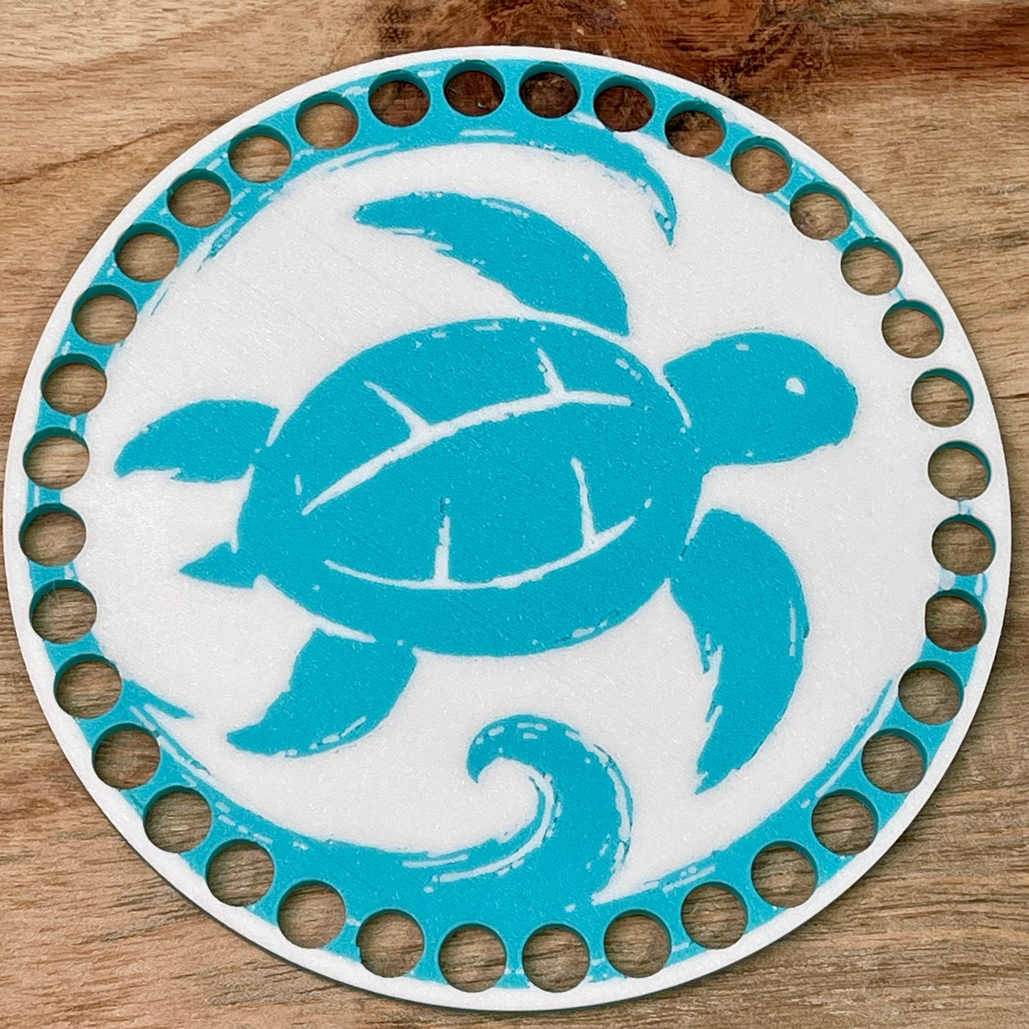 Turtle Base for Basket Coiling and Crochet 5-inch